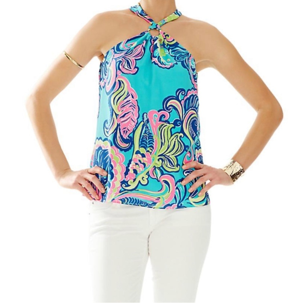 Lilly Pulitzer Cassandra Silk top XS